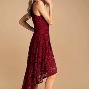 NWT women’s hot PINK lace high low dress size XS